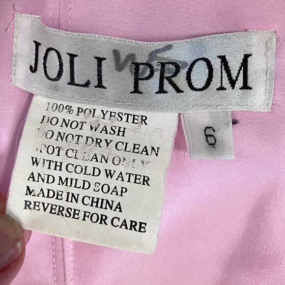 Joli Prom Embellished Party Dress Strapless Pink 6 - Picture 12 of 13